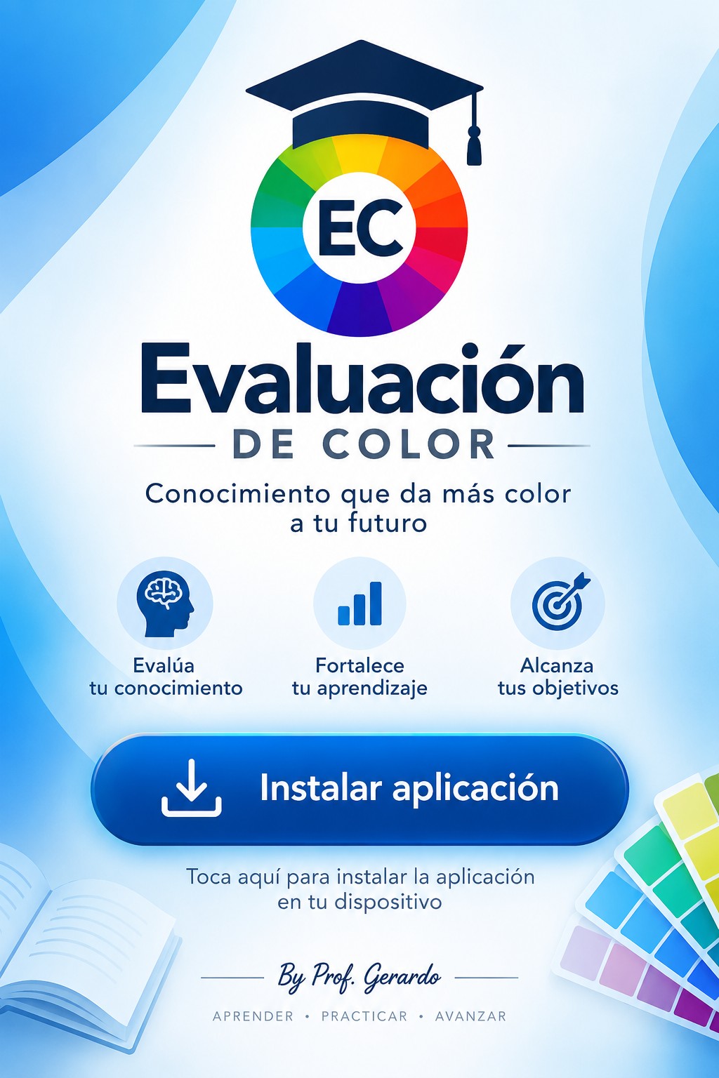 Evaluación de Color · Instalar aplicación